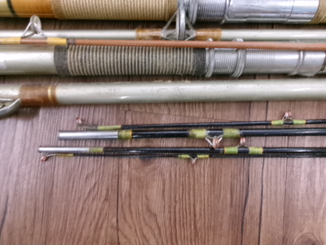 【ｾｯﾄ商品】古い投げ竿など大量ｾｯﾄ(ｼﾞｬﾝｸ含む)