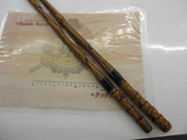 【ｾｯﾄ商品】ﾗｯｷｮｳ竹の竿掛と玉の柄ｾｯﾄ